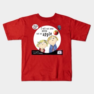 The Doctor & Amy - I will not ever never eat an apple Kids T-Shirt